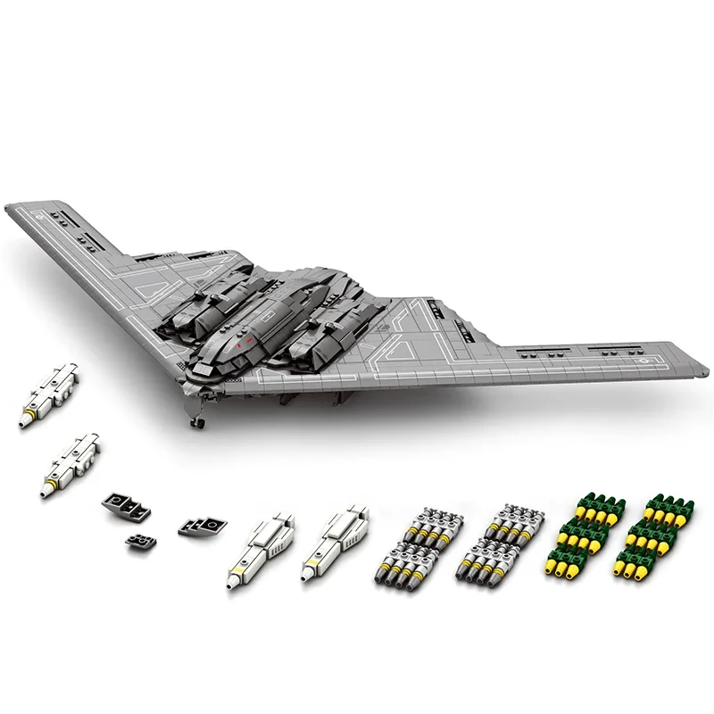 

2063PCS B-2 Ghost Strategic Bomber Building Blocks Air Force Fighter Model Bricks Collection Desktop Display Kids DIY Toys Gifts