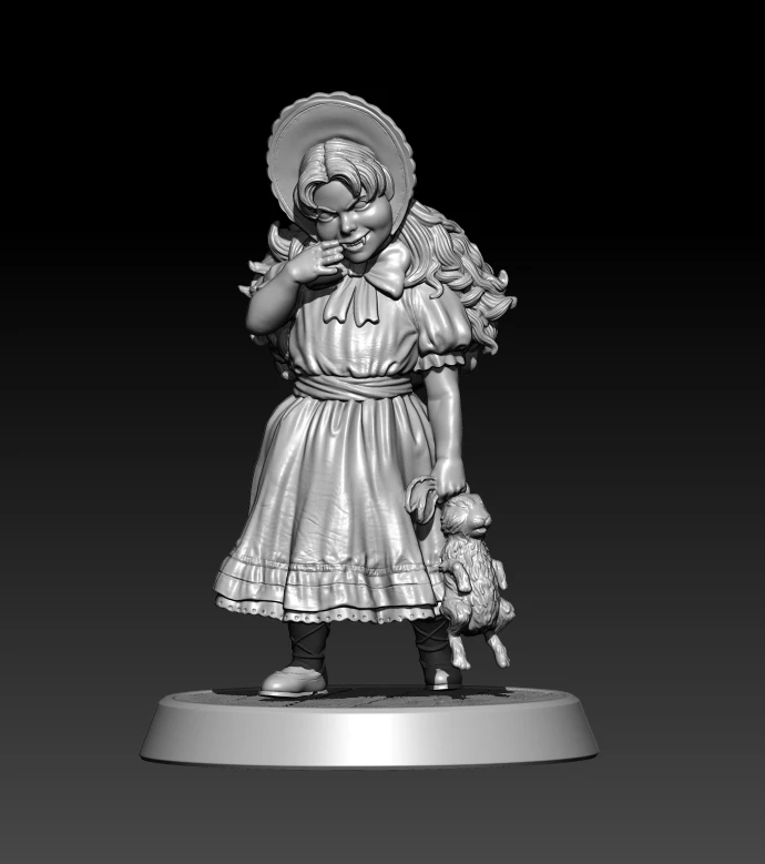 1/24 60mm 1/18 80mm Resin Model Kits Vampiric Child Figurine Sculpture Unpainted No Color RW-867