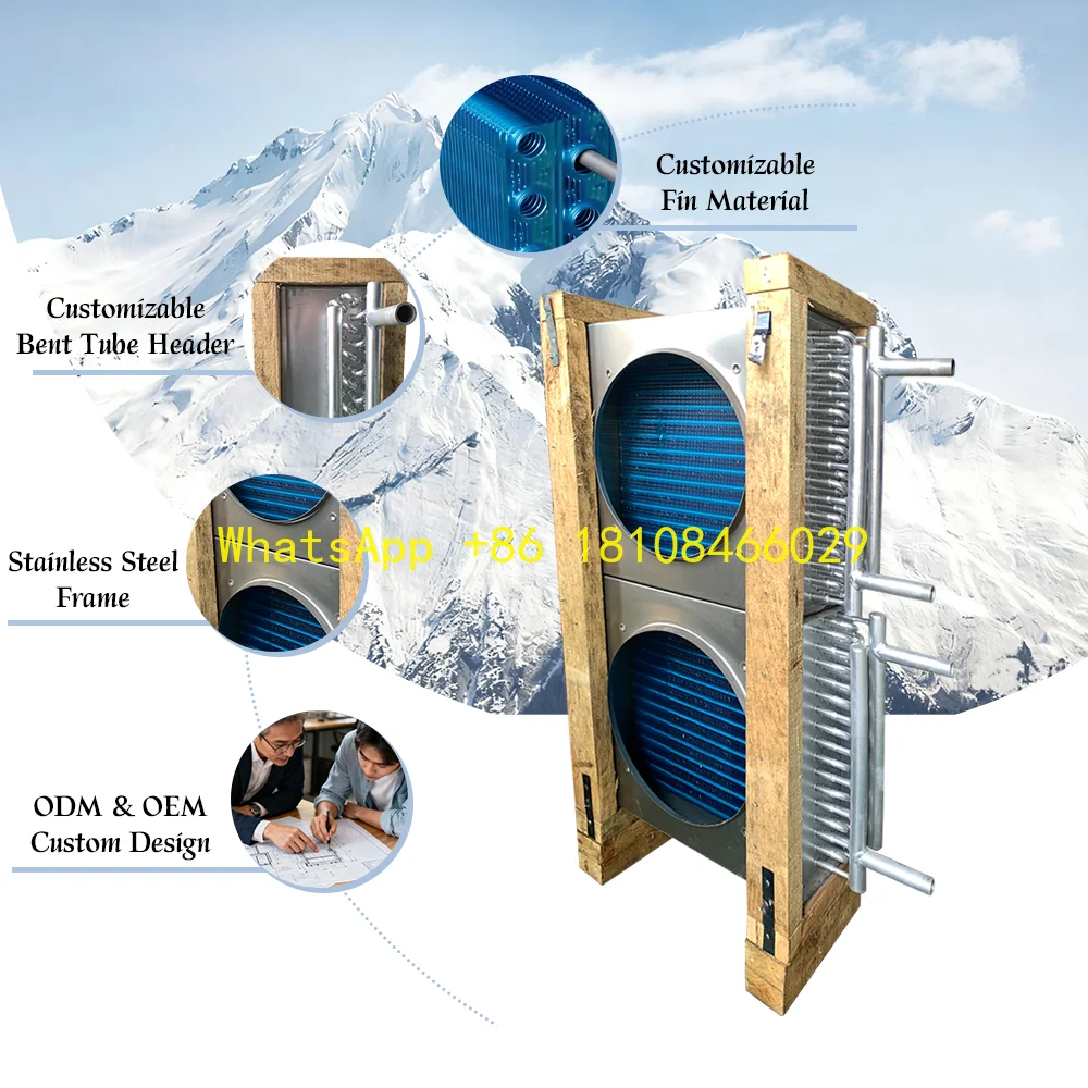 

High-Efficiency Heat Exchange Refrigeration High Thermal Conductivity Copper Tube Hydrophilic Aluminum Finned Condenser