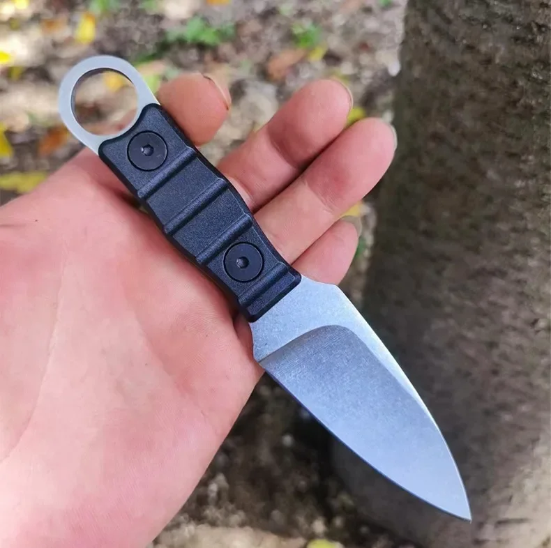 Professionelles Outdoor-Überlebensmesser, feststehende Klinge mit Scheide – aus hochhartem D2-Stahl, geeignet für Camping und Jagd – Detail 5