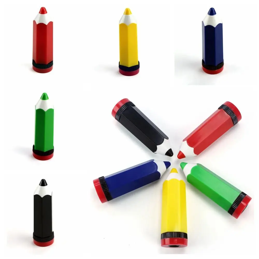 Rewards Gift Pencil-shaped Cartoon Pencil Sharpener Single Hole Portable Colorful Pencil Sharpener Durable Funny Student