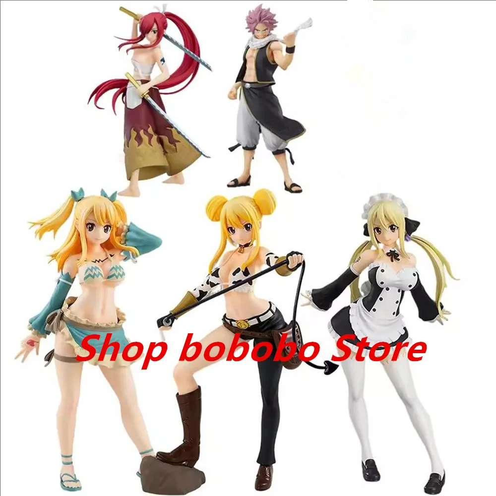 

POP UP PARADE Fairy Tail Сексуальные аниме-фигурки: Люси Аквариус/Таурус/Эрза Скарлет/Нацу — Коллекционная модель-кукла