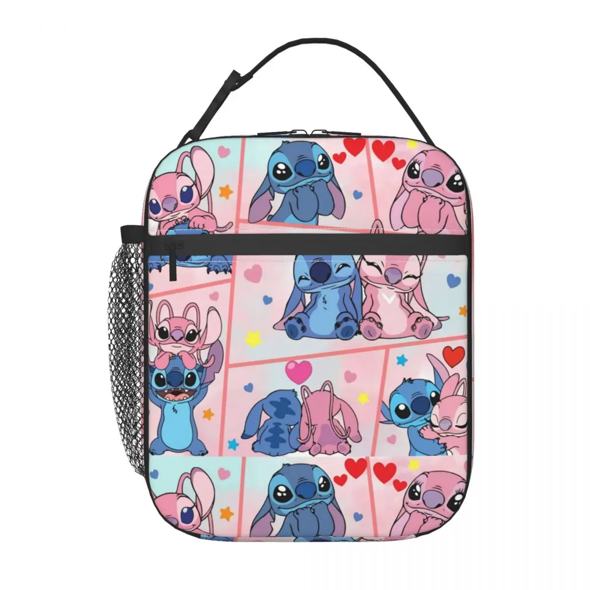 Custom Stitch Heart Collage Insulated Lunch Bag for Women Thermal Cooler Food Lunch Box School Resuable Tote Bags