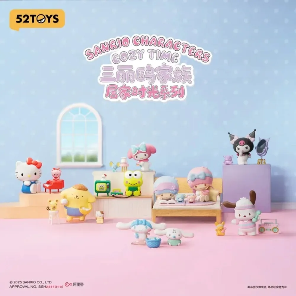 

Genuine 52toys Sanrio Cozy Time Series Mystery Box Fashion Blind Box Kawaii Character Decoration Cute Figure Charm Birthday Gift