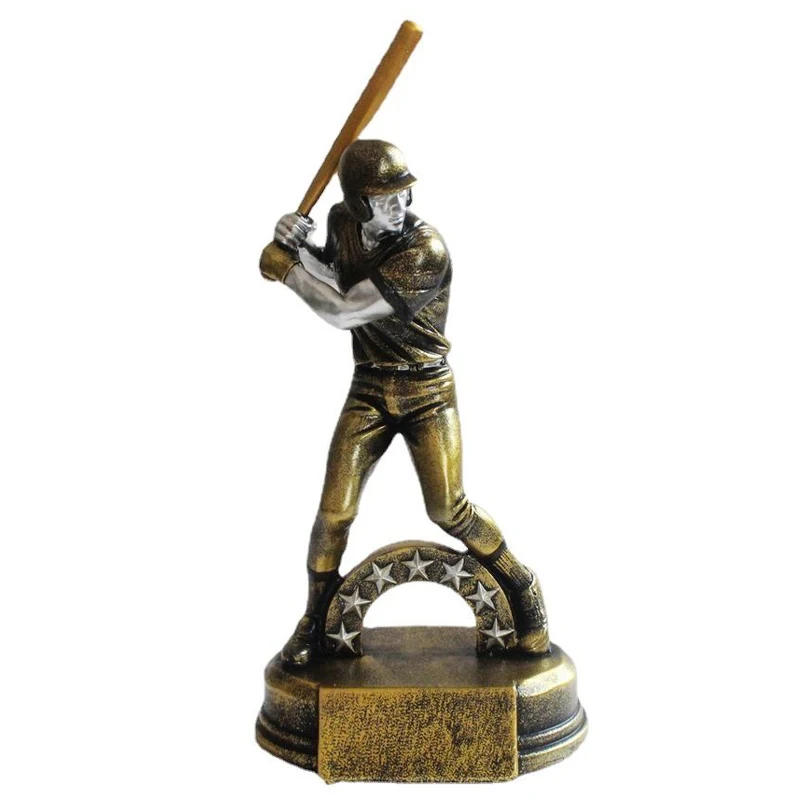 

Baseball Trophy Ornaments Resin Baseball Player Figure Athlete Statue Sport Sculpture Model Home Decoration Gift Modern Art