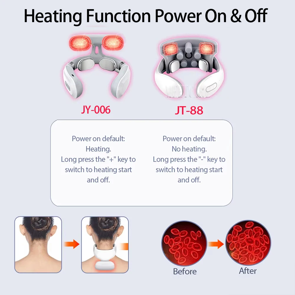 TENS Pulse Back Neck Massage 4 Models Electric Smart Shoulder Cervical Massager Muscle Beating Skin Care Tool