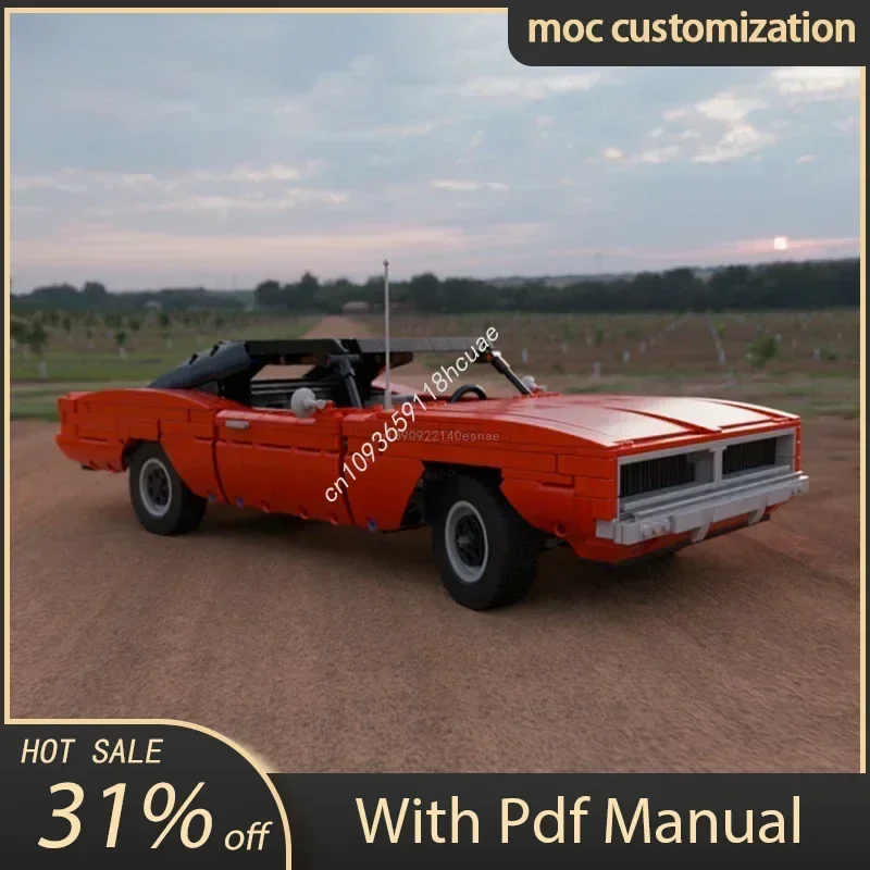

1789PCS Technical '69 Dodge Charger 1:10 Racing Car Building Block Model Moc 42111 Assemble Bricks Toys for Kids Gifts