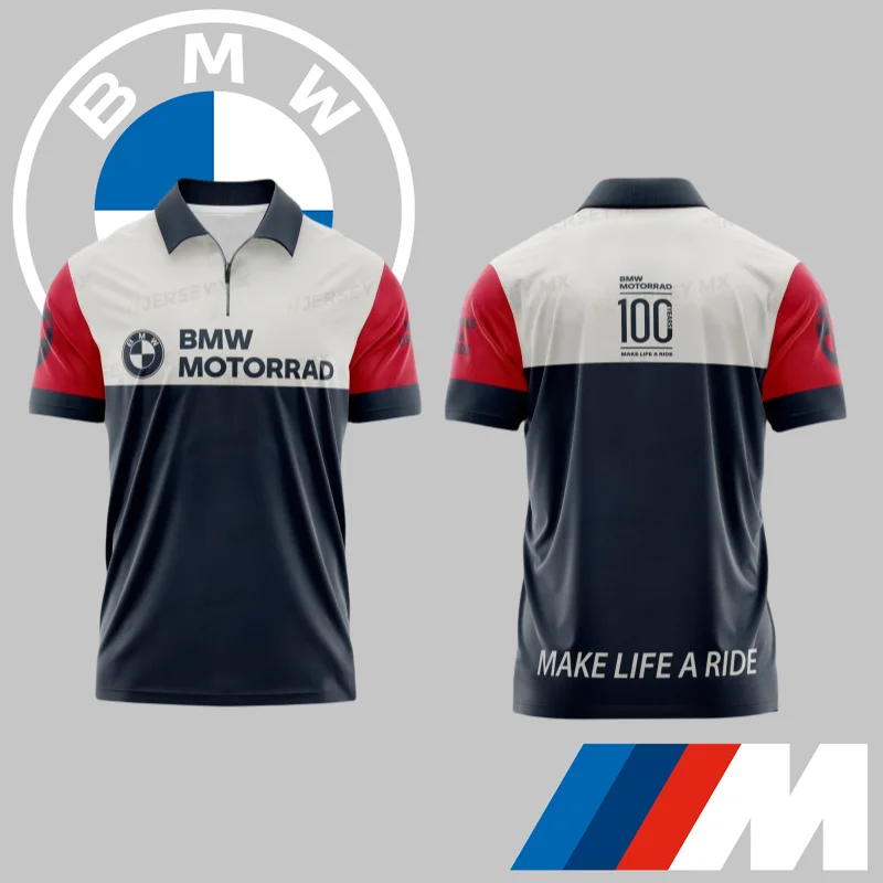 

New 2025 BMW Car Quick-drying POLO Shirt Luxury High-end Casual Short-sleeved Car Lover Gift BMW Sports Cycling Suit Polo Moto