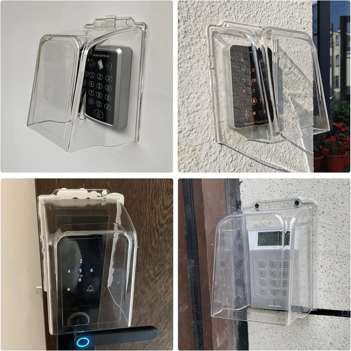 Doorbell Rain Cover, Transparent Plastic Doorbell Water Shield Waterproof Protector Doorbell Access Control Attachment