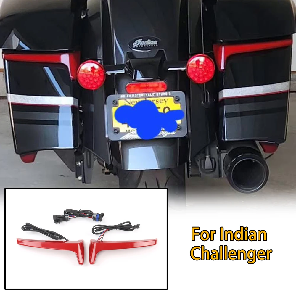 

Индийский Challenger Pursuit Dark Horse, светодиодные седельные сумки, указатели поворота, акцентное освещение, аксессуары для мотоциклов