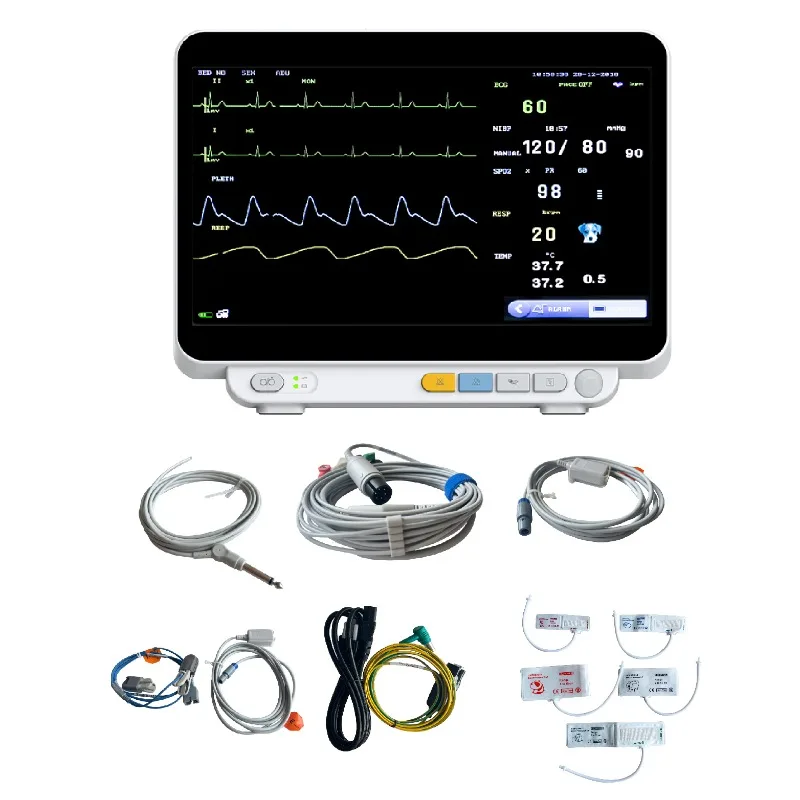 2026 Advanced 14 Inch  Animal Multiparameter Patient Monitor Veterinary Vital Signs Monitor for Pet Clinic for Pet Supplies