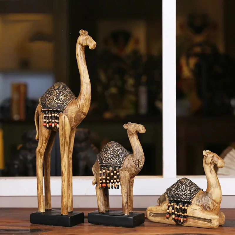 [MGT] Desert camel animal decoration model model room office furnishings soft crafts