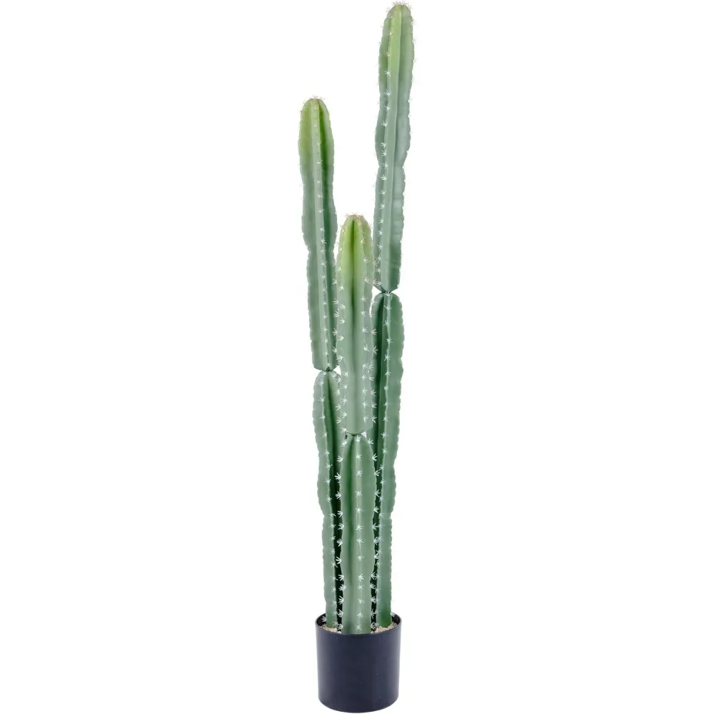 

UV Resistant 5-foot Artificial Cactus with Black Pot, 60 Inch Realistic Artificial Plant Indoor