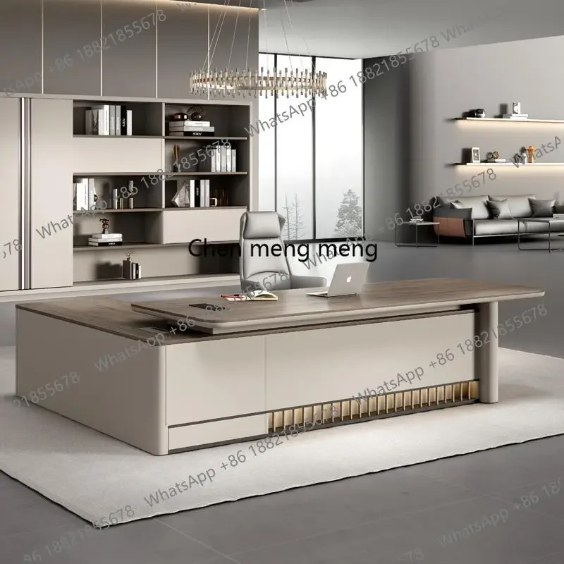 

Модель в магазин босса, простая современная президентская офисная мебель, Гуандун, свет, роскошный менеджер, большой класс, настольный супервизор