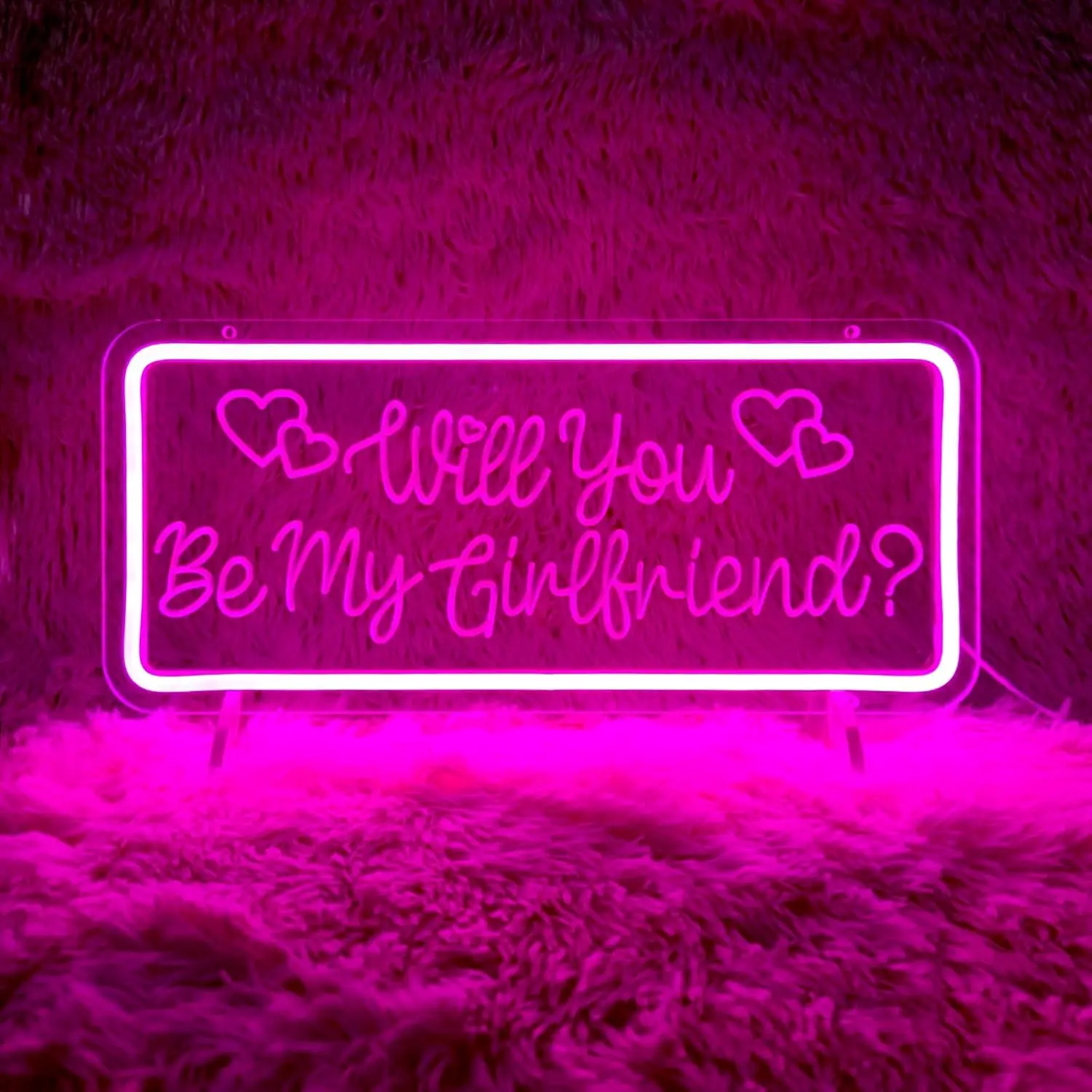 

Неоновая вывеска «Will You Be My Girlfriend» с USB-питанием, регулируемая LED-подсветка, неоновый светильник, настенный декор для спальни, гостиной, бара, вечеринок, подарки