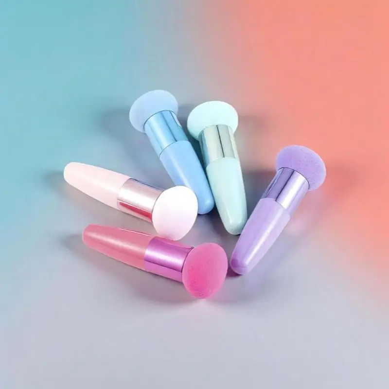 *Mushroom Head Makeup Brushes 3PCS Multifunctional Foundation Sponge Powder Puff for Blush Powder Liquid Makeup