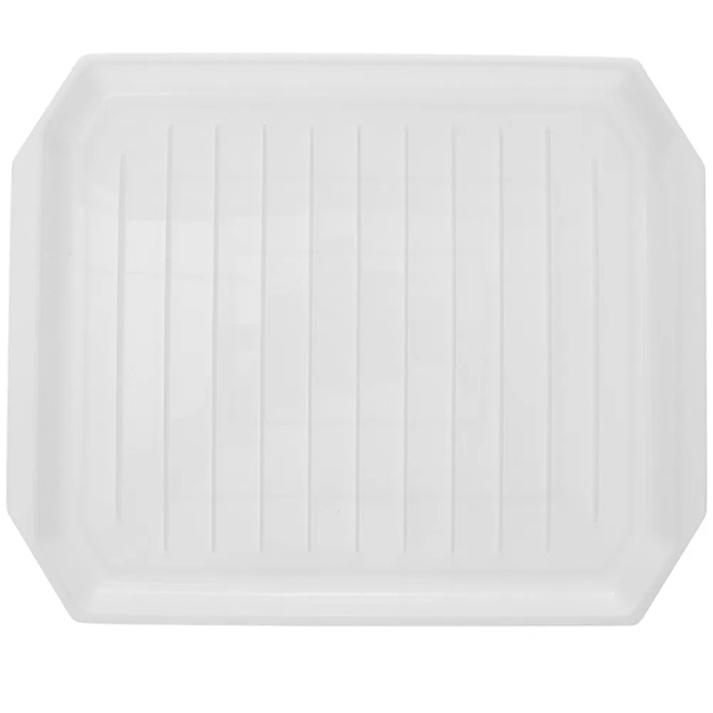 Ceramic Microwave Bacon Cooker Tray – Deep Groove Baking Pan for Oven & Microwave, Fat-Draining Kitchen Bakeware