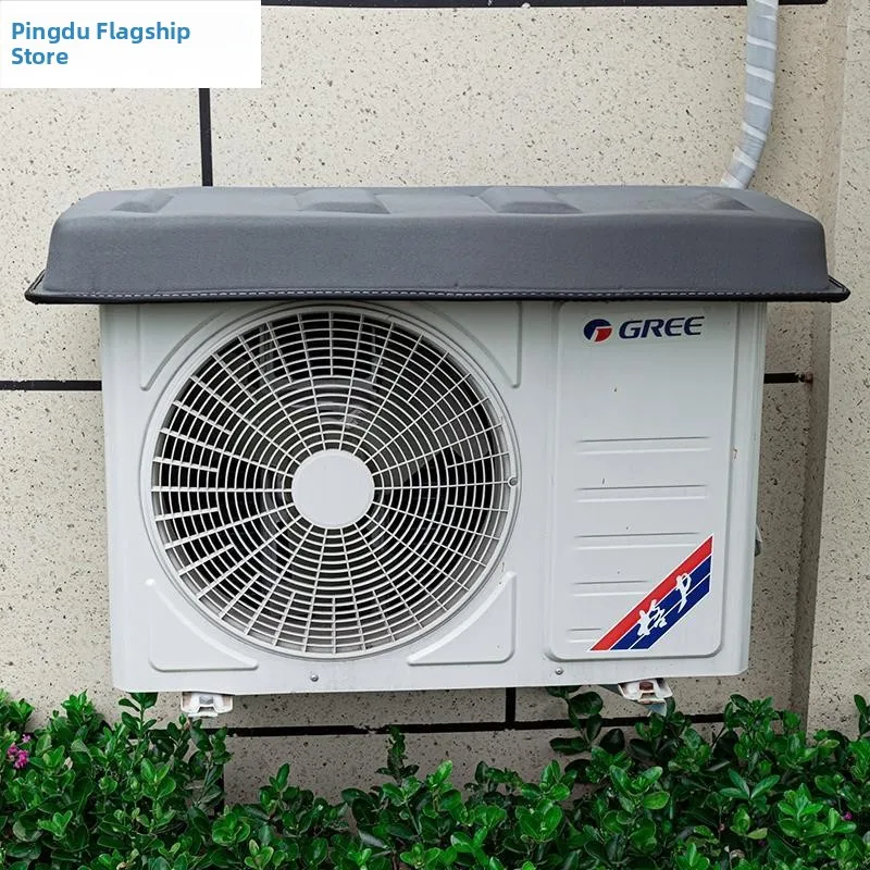 

Outdoor Air Conditioning Unit Rain Shield Dust Cover Protector Modern Simple Style Polyester Fiber Hanging Air Conditioner Cover