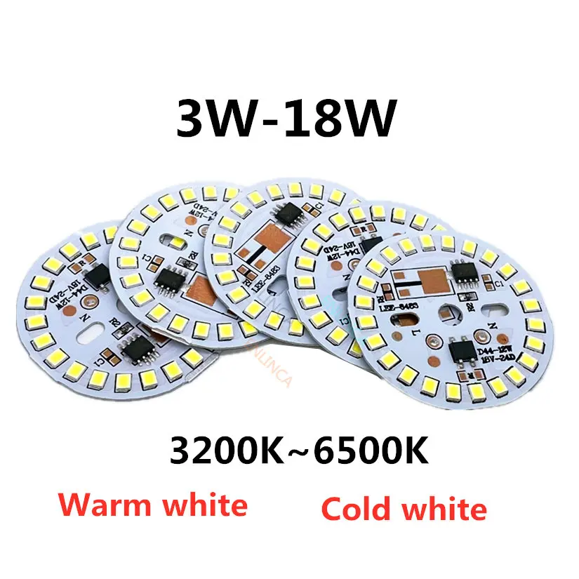 3W 5W 7W 9W 12W 15W Ac 220V Led Pcb Met Geïntegreerde Ic driver Warm Wit/Wit Driverless Aluminium Plaat Board Voor Lamp Licht