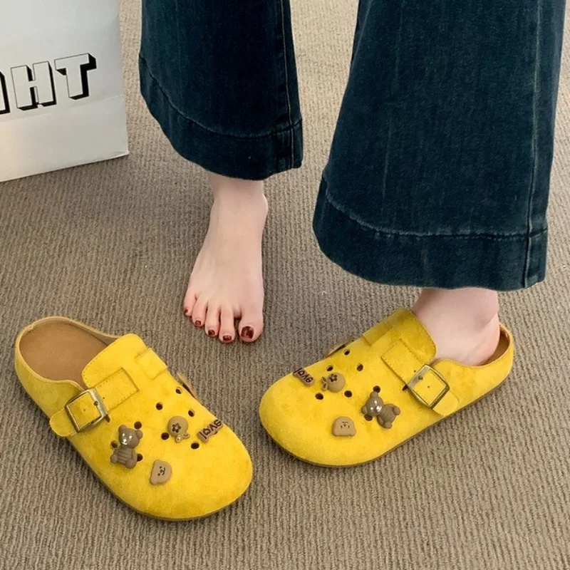 

2026 New Women's Shoes Exquisite Platform Muller Slippers for Woman Fashion Baotou Casual Shoes Designer Shoes Zapatos De Mujer