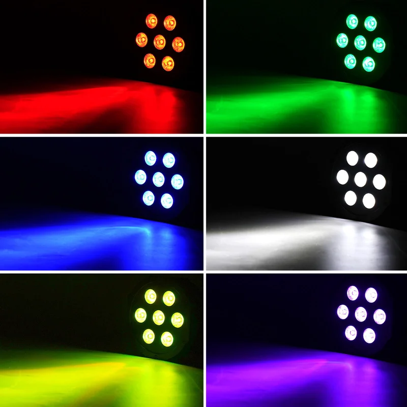 LED Par light 7*10W Full Color LED wash strobe effect light KTV disco party wedding concert dmx512 stage lighting show