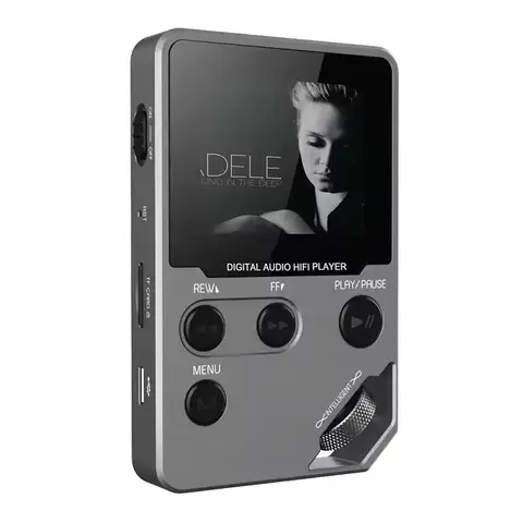 C5 8GB 무손실 Bluetooth MP3 음악 플레이어, 아연 합금 본체, 회전식 컨트롤, 무선 연결, FM 라디오, 음성 녹음기