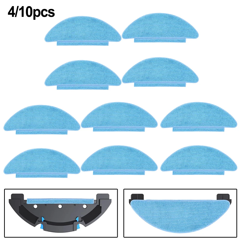 4/10Pack Reusable Mop Cloths For Tikom L9000 For Lubluelu SL60D,SL61 Robot Superfine Fiber Cleaning Cloth Vacuum Cleaner Parts