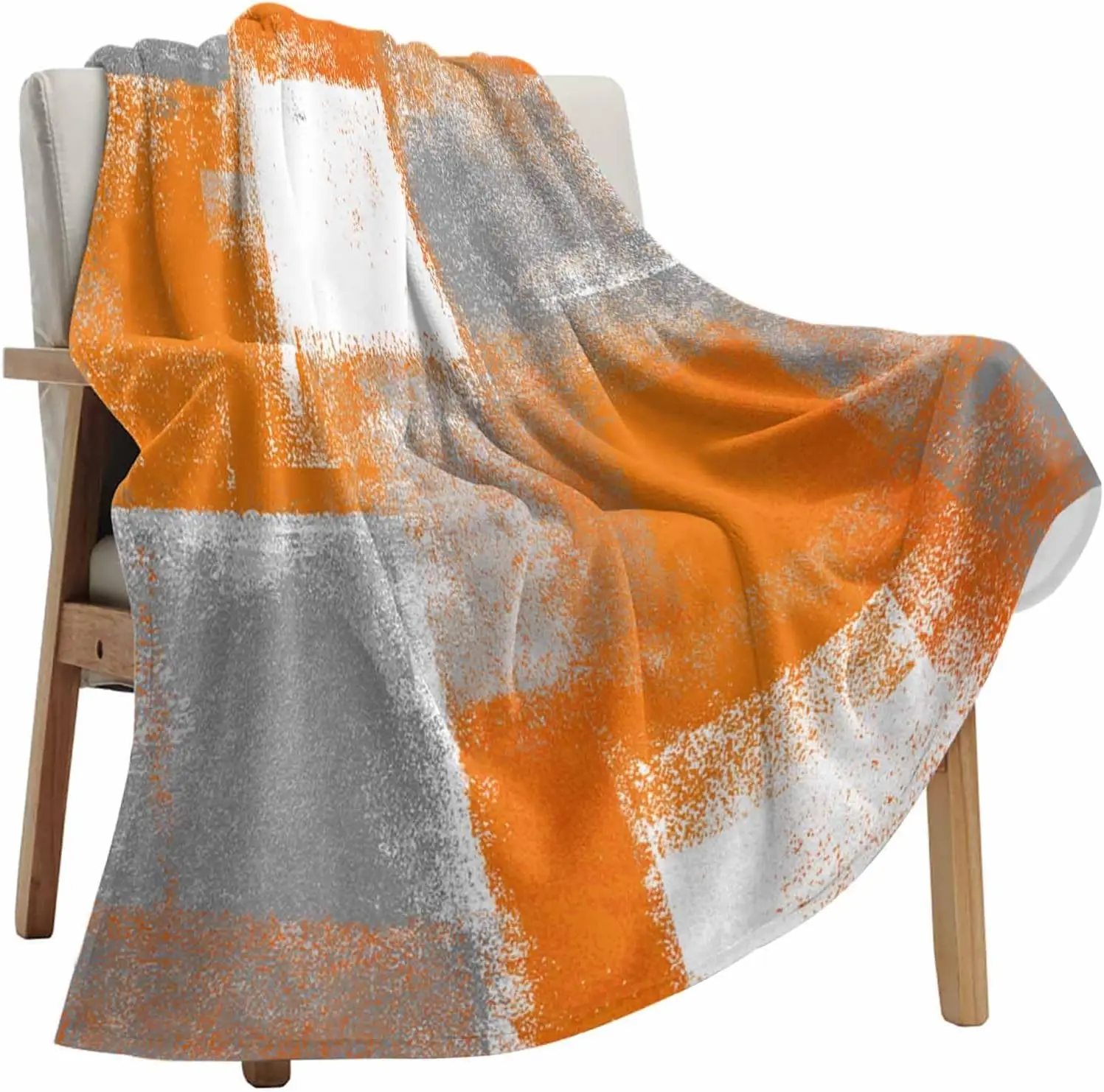 Vintage Mid Century Geometry Throw Blanket Soft Retro Abstract Geometric Blanket for Sofa Bed Couch Chair Camping Travel Or Dorm