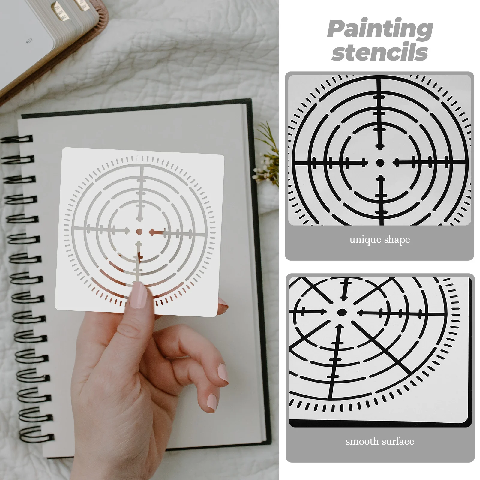 Delicate conveniente Dot Stencils, Modelos DIY, Abastecimento