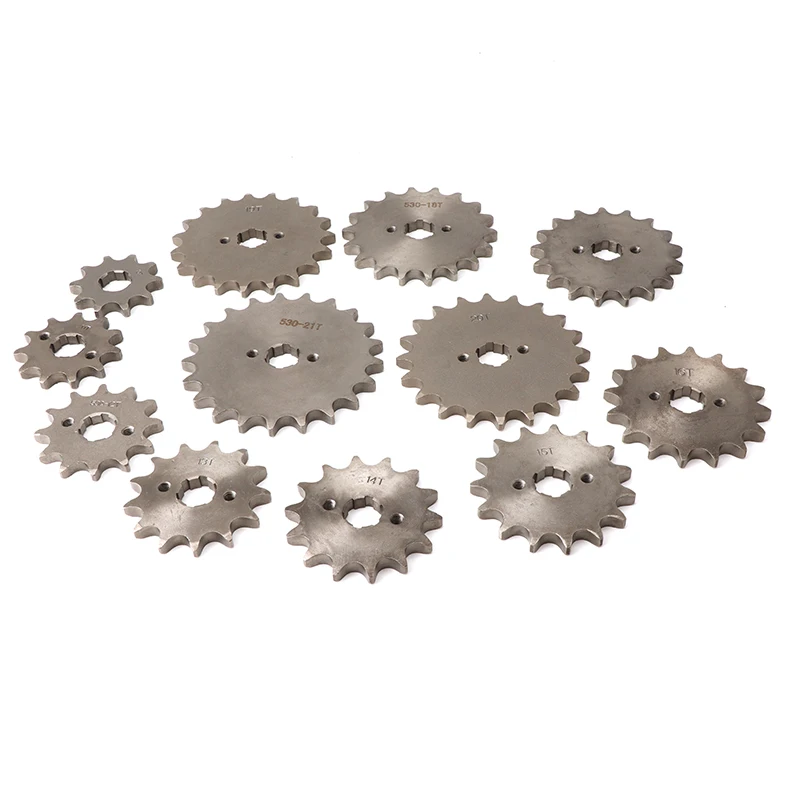 Motorcycle Front Engine 530 Sprocket 10 11 12 13 14 15 16 17 18 19 20 21T 20mm Drive Gear For Motorbike Dirt Bike ATV Quad Buggy