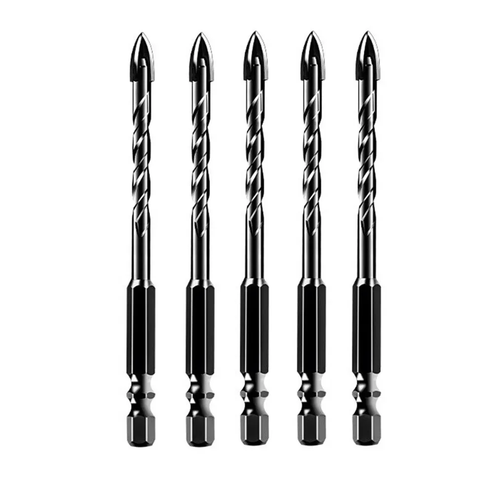 Fast Open Drill Bit 6mm Triangle Drill Bits For Glass Bricks And Tiles Small Incision Resistance Pack Of 5