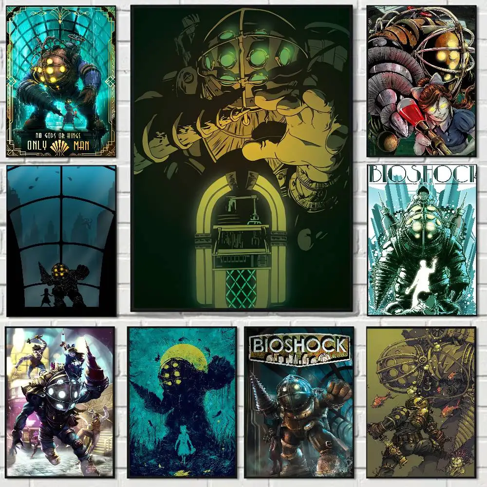 Spiel BioShock Ästhetisches Poster Raumdekoration Gemälde zum Aufhängen Klassische Geburtstagsgeschenke