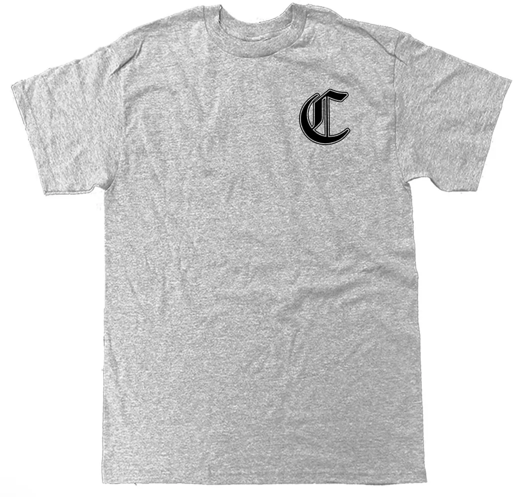 OG Gangster Antigo Inglês Letra C Inicial C Capital C Ben Davis FB County Camiseta