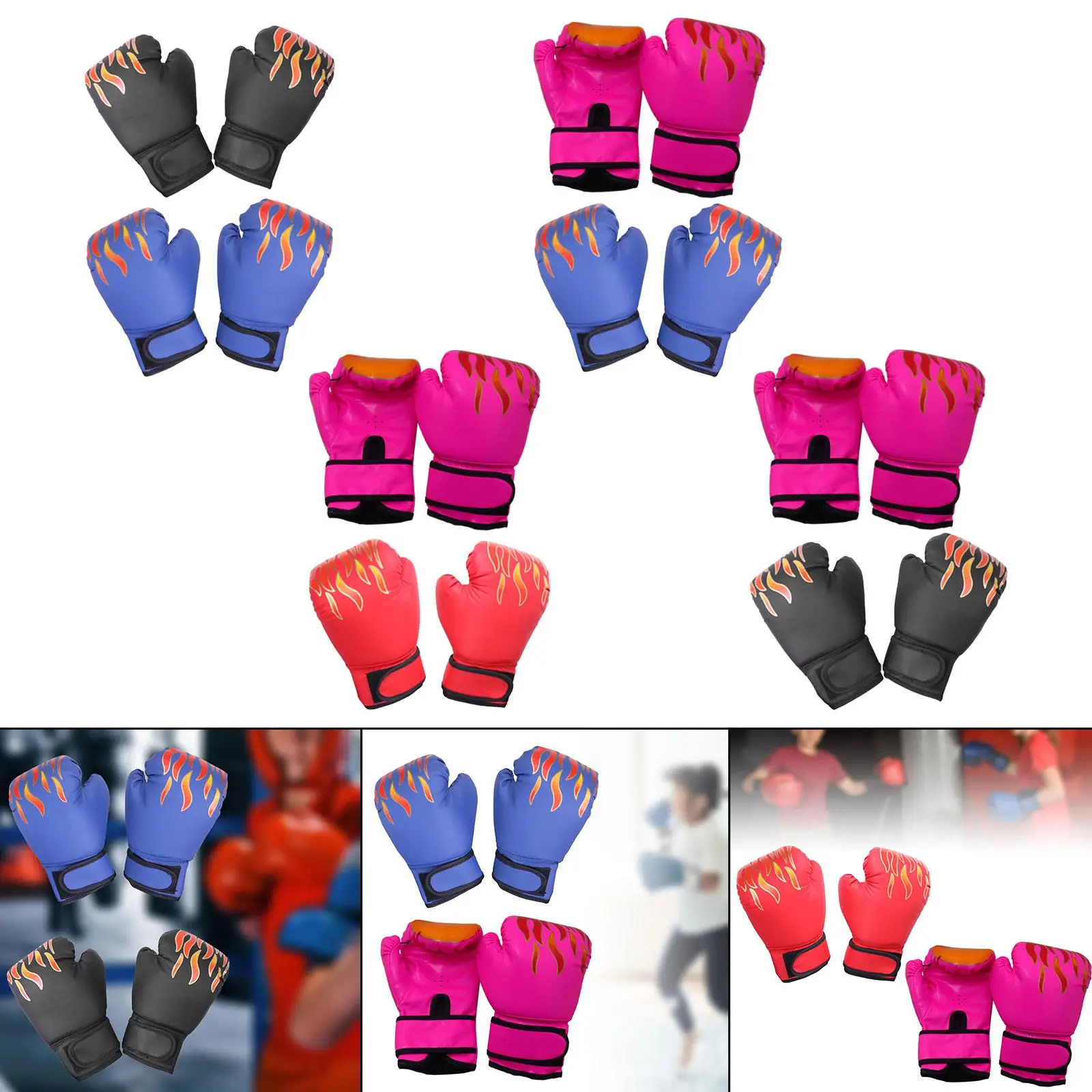 

2-парные детские боксерские перчатки для спаррингов и тренировок, боксерские перчатки для