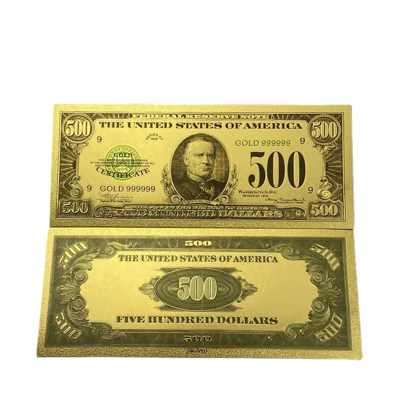 

7pcs/set Nice America Banknote 500 1000 5000 100000 1 Million 1 Billion Gold Banknote in 24k Gold Plated For Collection