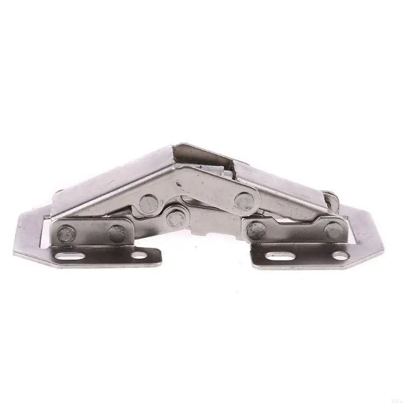 X9FA Kitchen Cabinet Corner Door Hinges No-Drilling Stainless Steel Soft Close Hinge Concealed Cupboard Hinge Replacement