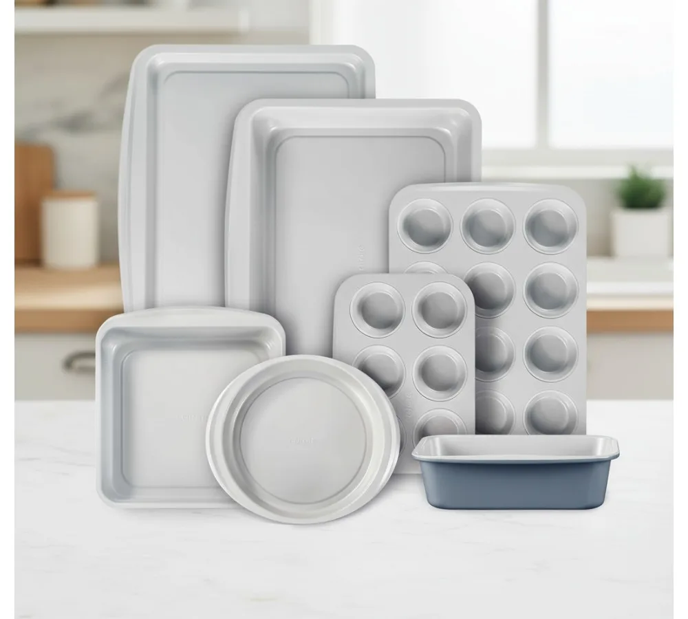 

Набор из 7 форм для выпечки с антипригарным покрытием — штабелируемые формы для выпечки с листовми для печенья, форма для кексов и многое другое для домашних пекарей