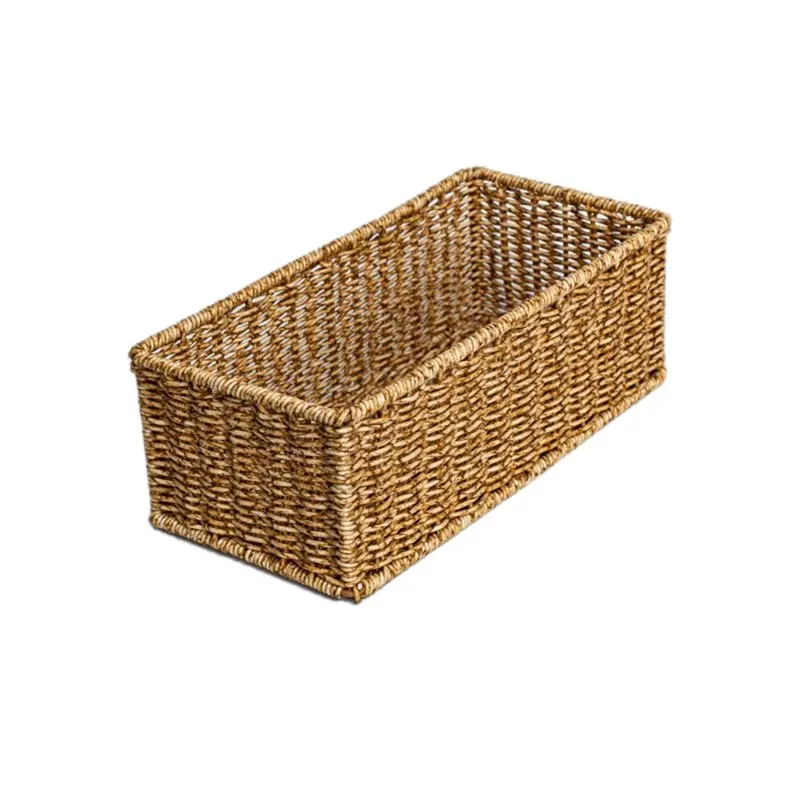 

ABKY-Wicker Корзина-органайзер для ванной комнаты, для туалетной бумаги, с защитой от плесени, для унитаза и тумбы, со встроенными ручками