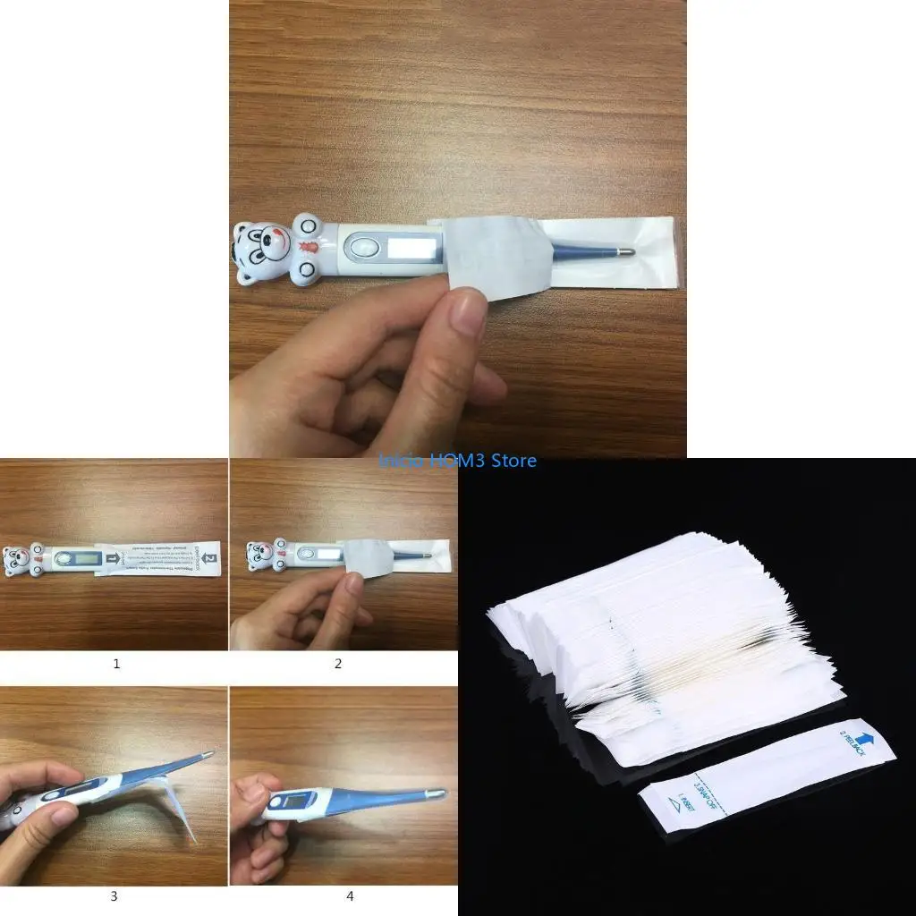 A5YD 100PCS Digital Temperature Toll Thin Film Cover Fit for People and Pets
