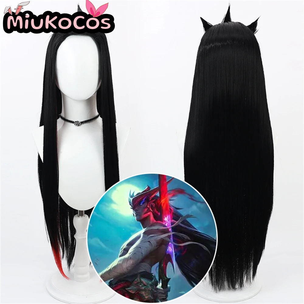 IN STOCK Heartsteel Yone Cosplay Wig Black Color Hair MiukoCosplay Game LOL Cosplay