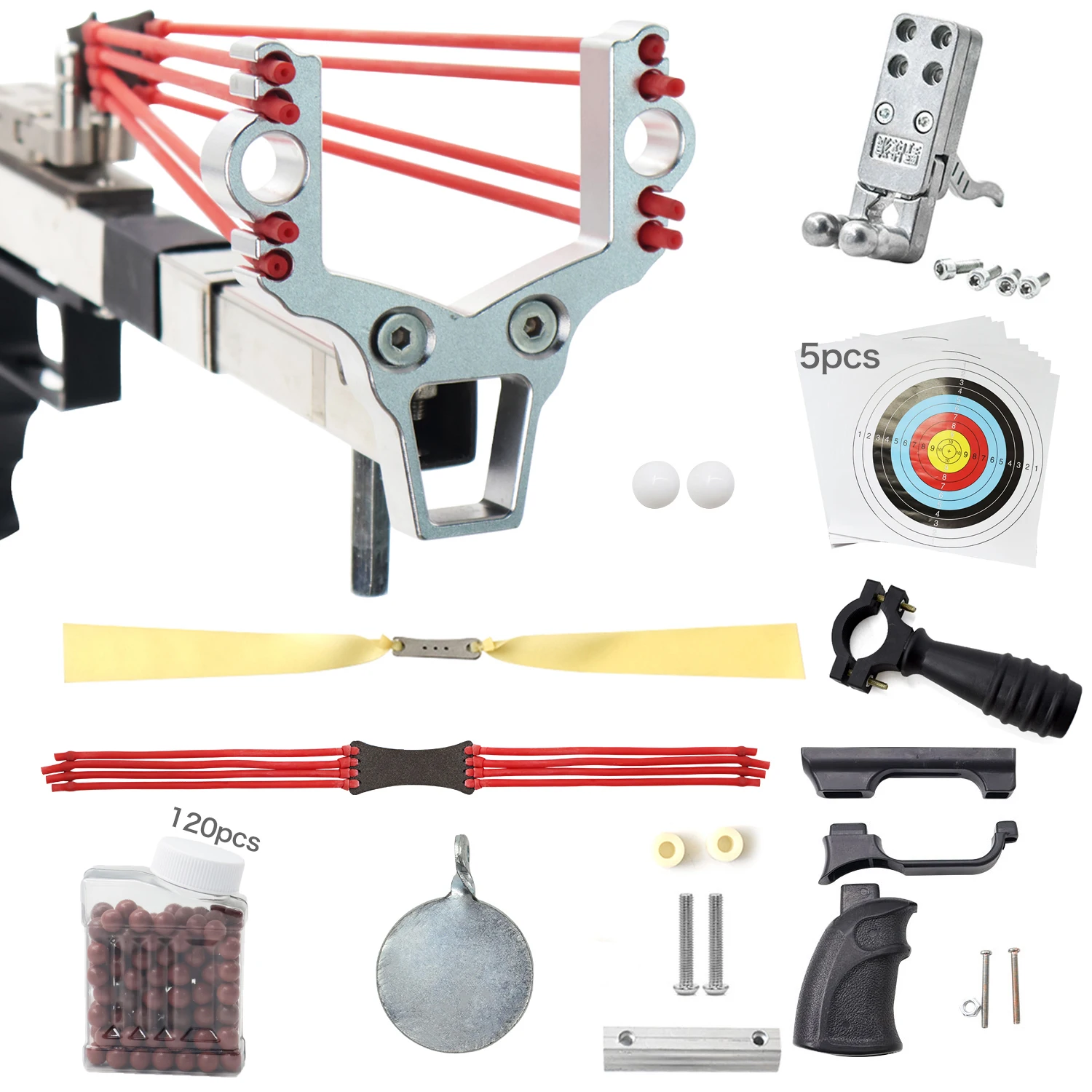 

Multifunctional Hunting Accessories Professional DIY Long-Rod Slingshot Parts-Alloy Slingshot Head for Outdoor Shooting Practice