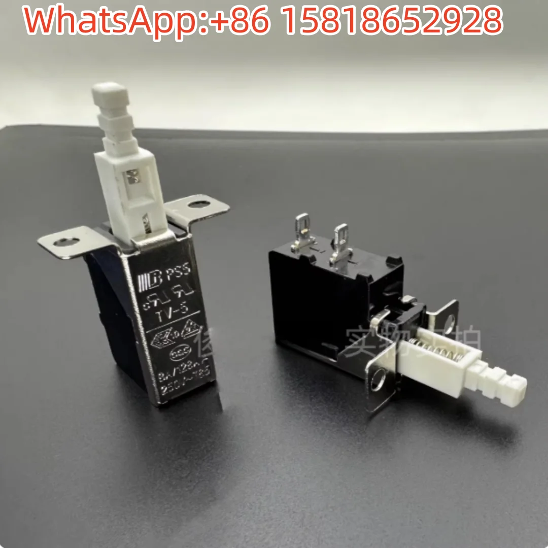 5 uds BEJ PS5 TV-5 botón de interruptor de rebote sin bloqueo 8A tecla recta botón de tecla de encendido ajustable