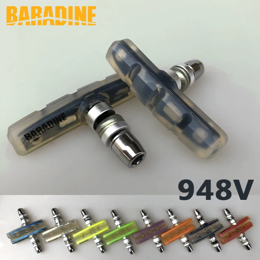 Baradine 948V  MTB Bike V-brake Shoes Transparent 60mm Pads Bicycle Brake Blocks Bicycle Accessories