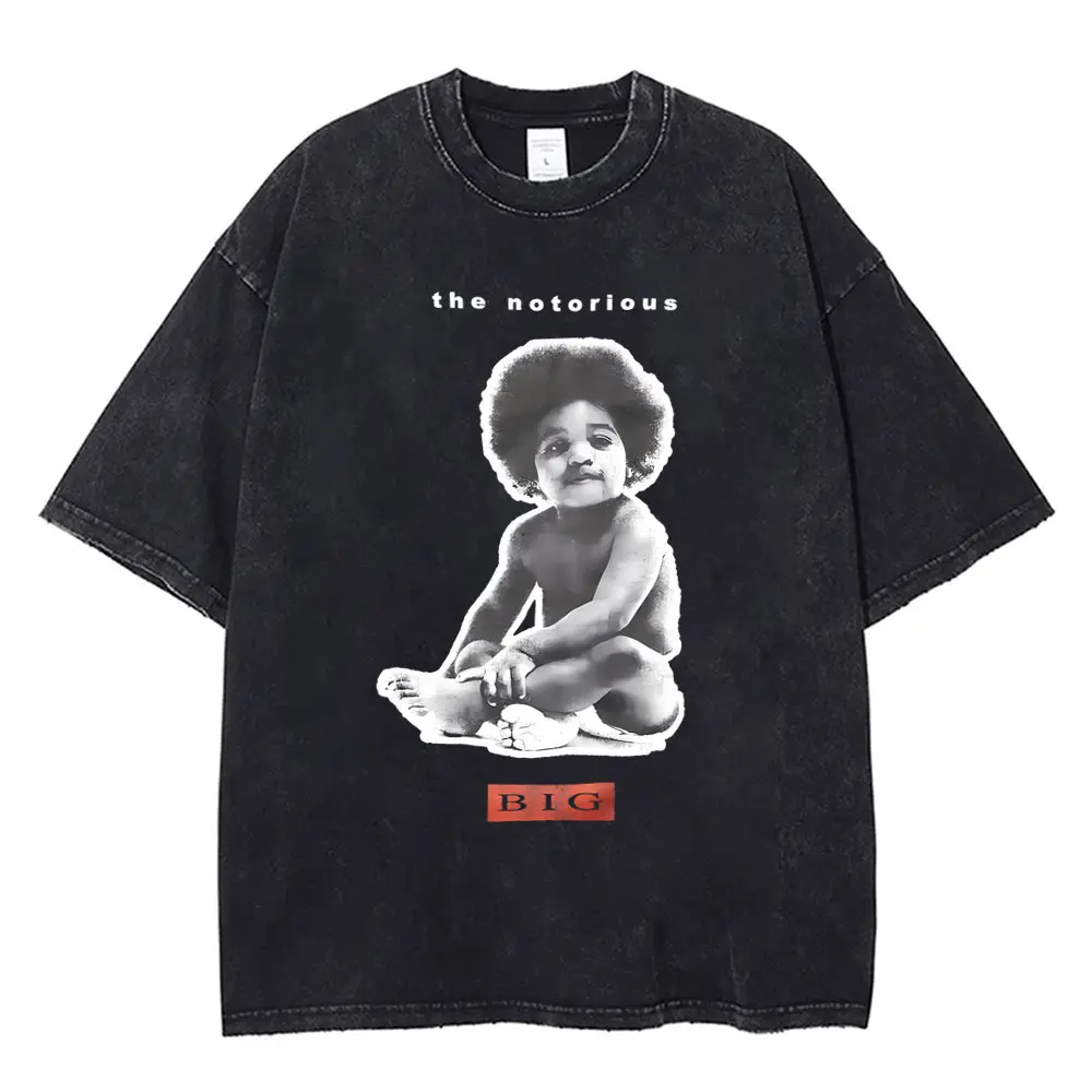 Washed Vintage Hip Hop Rapper The Notorious Big L Lifestylez of The Poor and Dangerous Tshirt Biggie Smalls T-shirts Men T Shirt