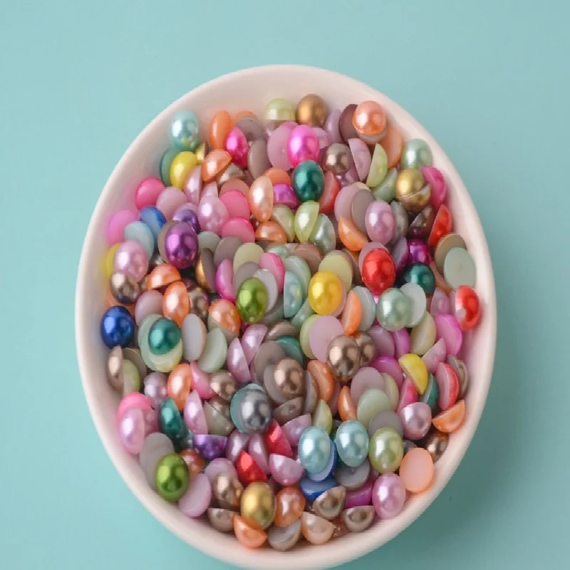 

1.5~6mm Multicolor Acrylic ABS Imitation Half Pearl Beads Round Loose Beads For Jewelry Making Accessories