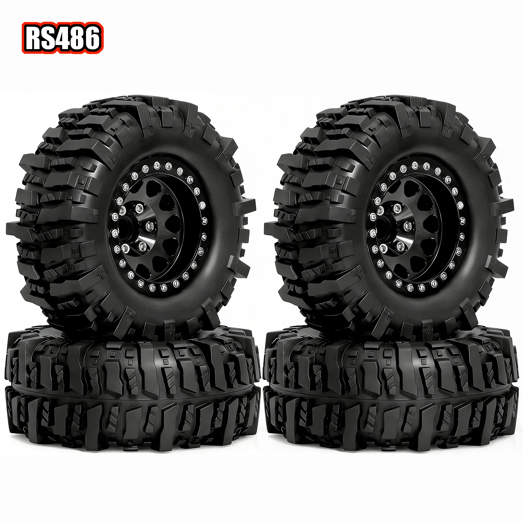 

RED SPIDER 4PCS 95mm 1.9 Metal RC Crawler Beadlock Tires and Wheels for 1/10 RC Crawler Traxxas TRX4 RC4WD D90 D110 Axial SCX10