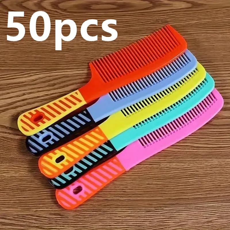 50pcs Disposable Combs in Bulk Individually Wrapped Widen Combs Sturdy Hair Combs for Women and Men