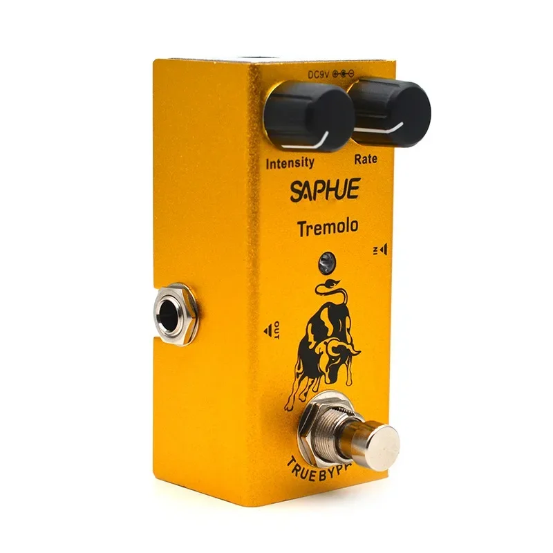 SAPHUE Pedal De Guitarra Tremolo Guitar Pedal Mini Single Electric Guitar Intensity/Rate Knob Effect Pedal True Bypass