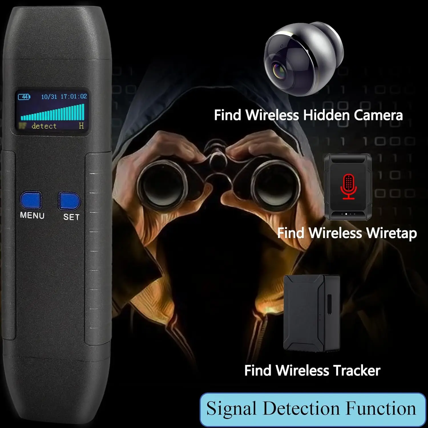 Hidden Spy Camera Detector, Camera Finder, Fit para carro, hotel, reunião, segurança, proteger a sua viagem, proteger a sua privacidade