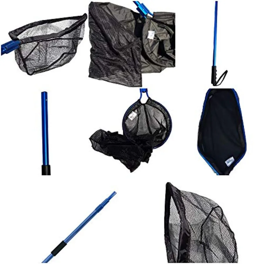 

PondH2o Heavy Duty Pond Net System for Koi Fish Ponds Includes Five 5 Different Net Heads and Three (3) Heavy Duty Poles All In